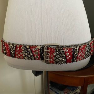 Vintage Snake Pattern Sparkle Belt
